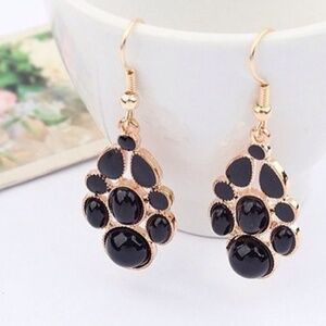 Vintage Style Black Drop‎ Earrings